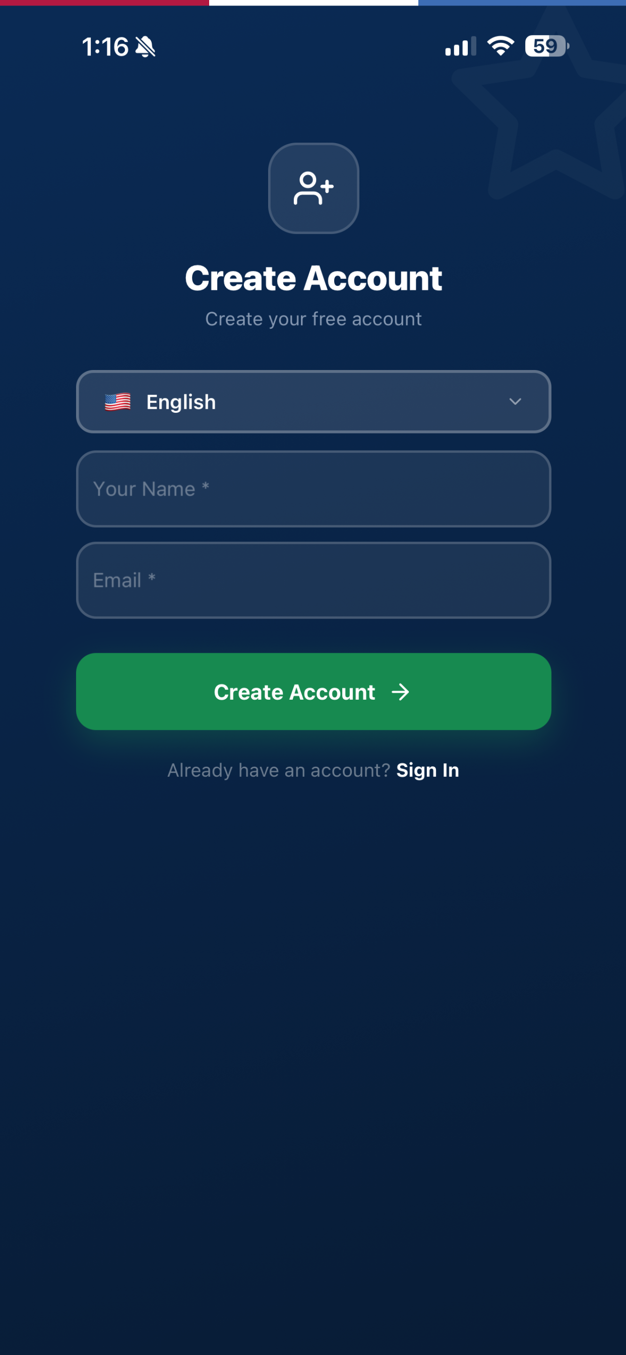 Create Account